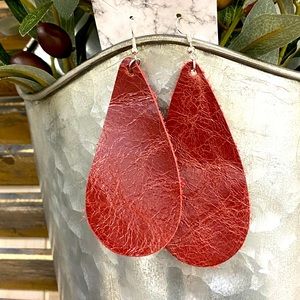 Handmade leather earrings